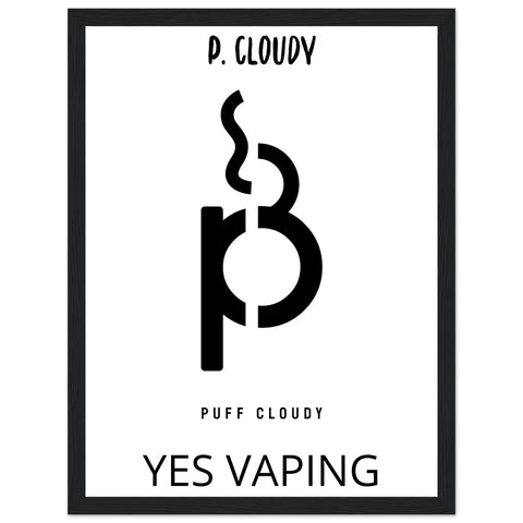 Puff Cloudy Poster - Premium Matte Paper Wooden Framed Poster