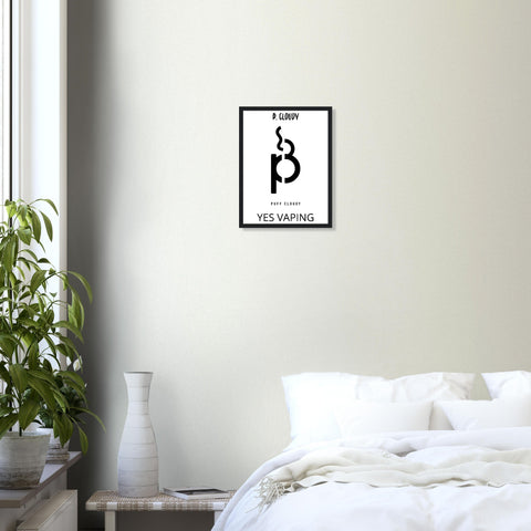 Puff Cloudy Poster - Premium Matte Paper Wooden Framed Poster