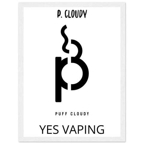 Puff Cloudy Poster - Premium Matte Paper Wooden Framed Poster