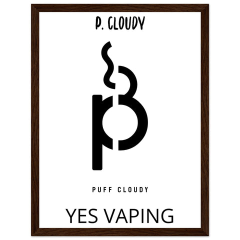 Puff Cloudy Poster - Premium Matte Paper Wooden Framed Poster