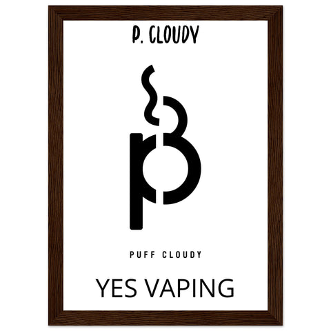 Puff Cloudy Poster - Premium Matte Paper Wooden Framed Poster