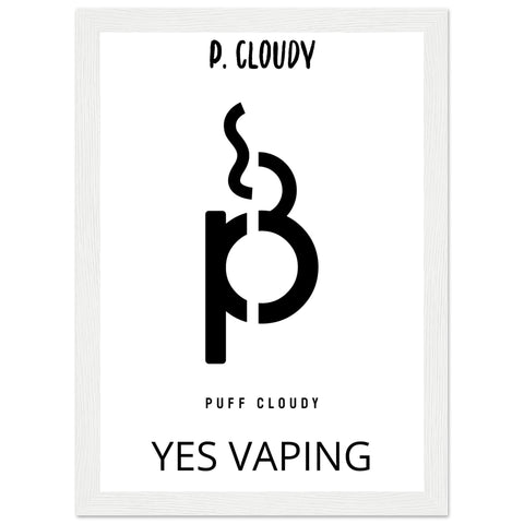 Puff Cloudy Poster - Premium Matte Paper Wooden Framed Poster