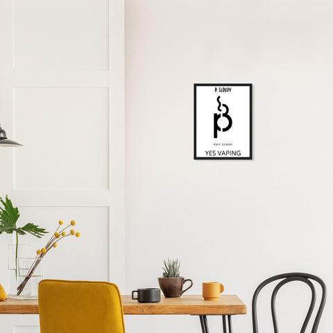 Puff Cloudy Poster - Premium Matte Paper Wooden Framed Poster