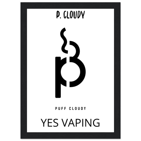 Puff Cloudy Poster - Premium Matte Paper Wooden Framed Poster