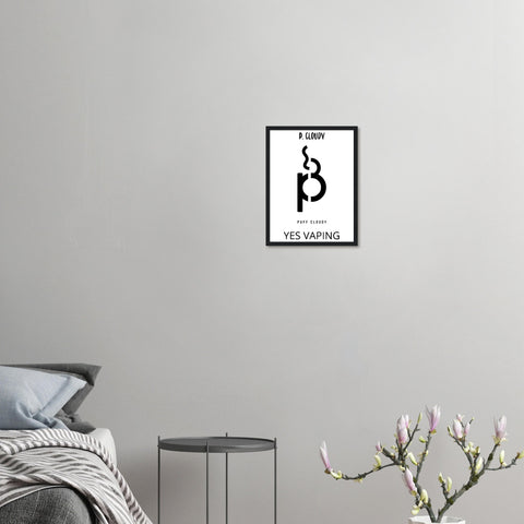 Puff Cloudy Poster - Premium Matte Paper Wooden Framed Poster