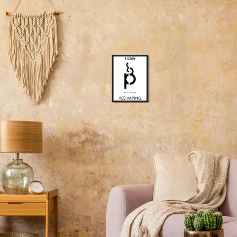 Puff Cloudy Poster - Premium Matte Paper Wooden Framed Poster