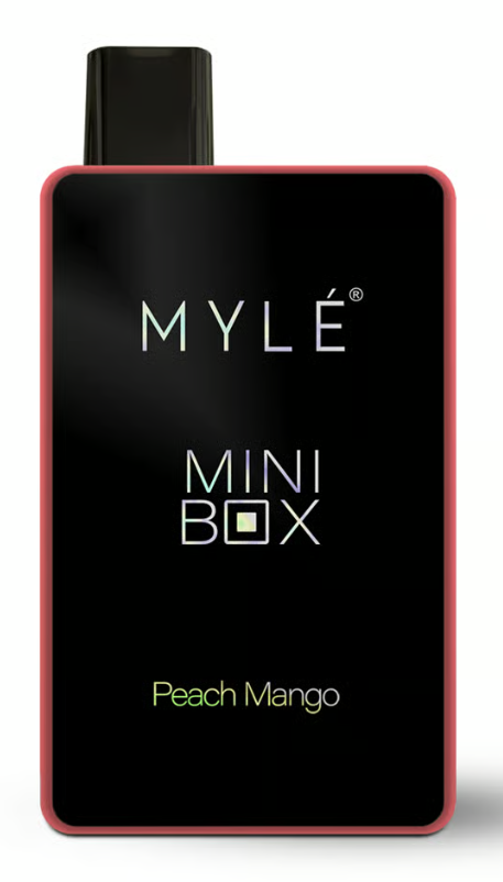 MYLE Mini Box – Peach Mango (1500 Puffs, Box of 10)